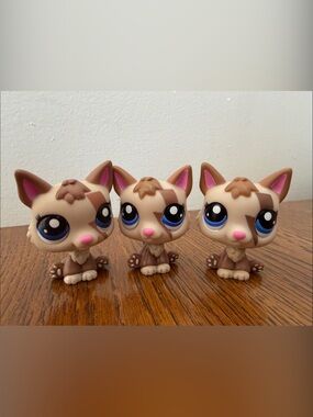 Three Littlest Pet Shop G7 Series 2 #73 German Shepherds